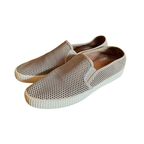 Frye Camille Gray Perforated Suede Slip-On Shoes Size 11 - Picture 3 of 15
